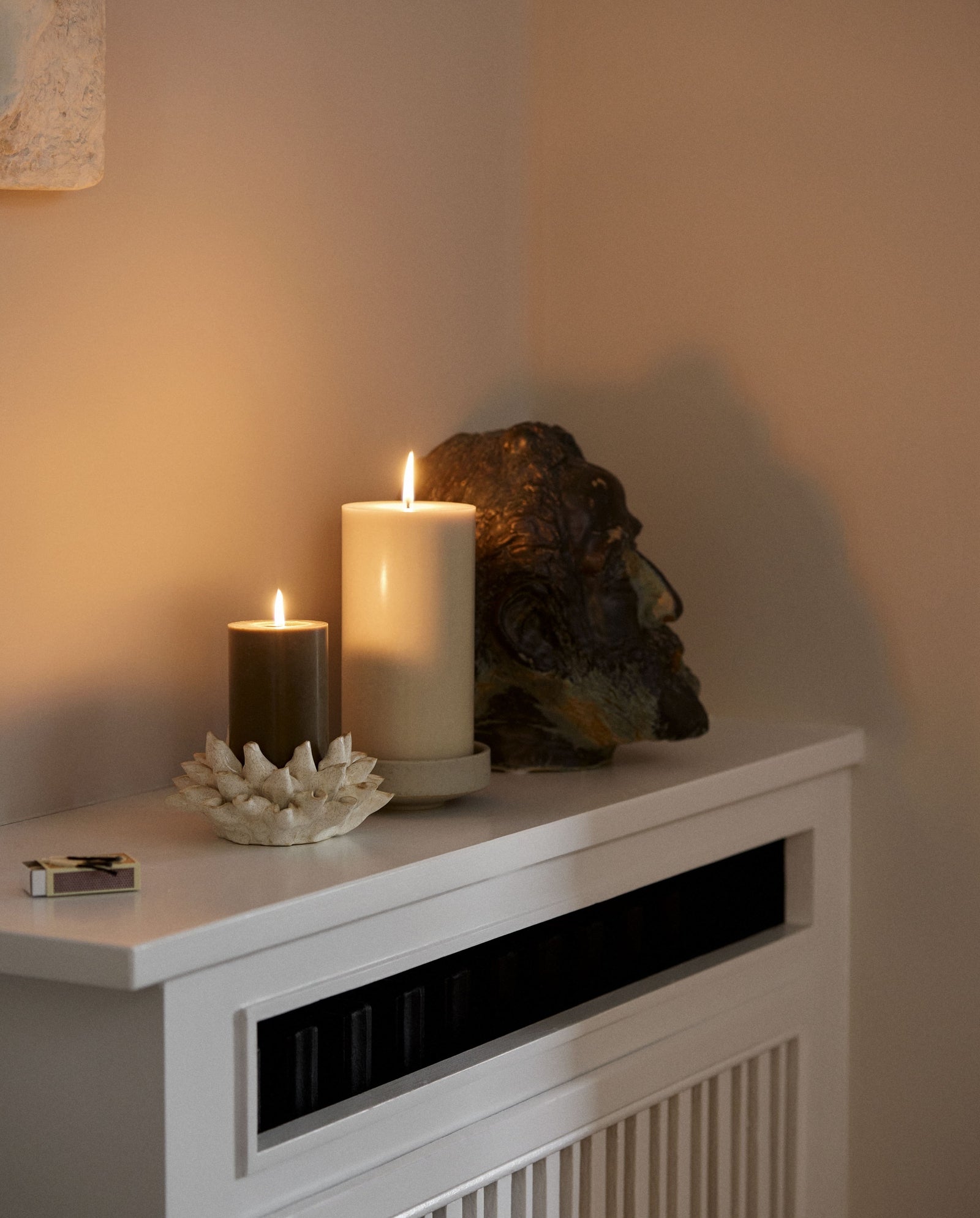 CANDLE, bloklys, 6,8x15cm - grøn
