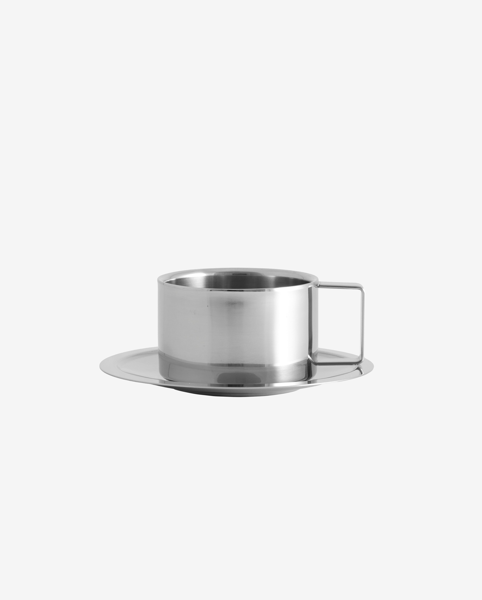 CITREA Tasse mit Untertasse - Chrom-Finish