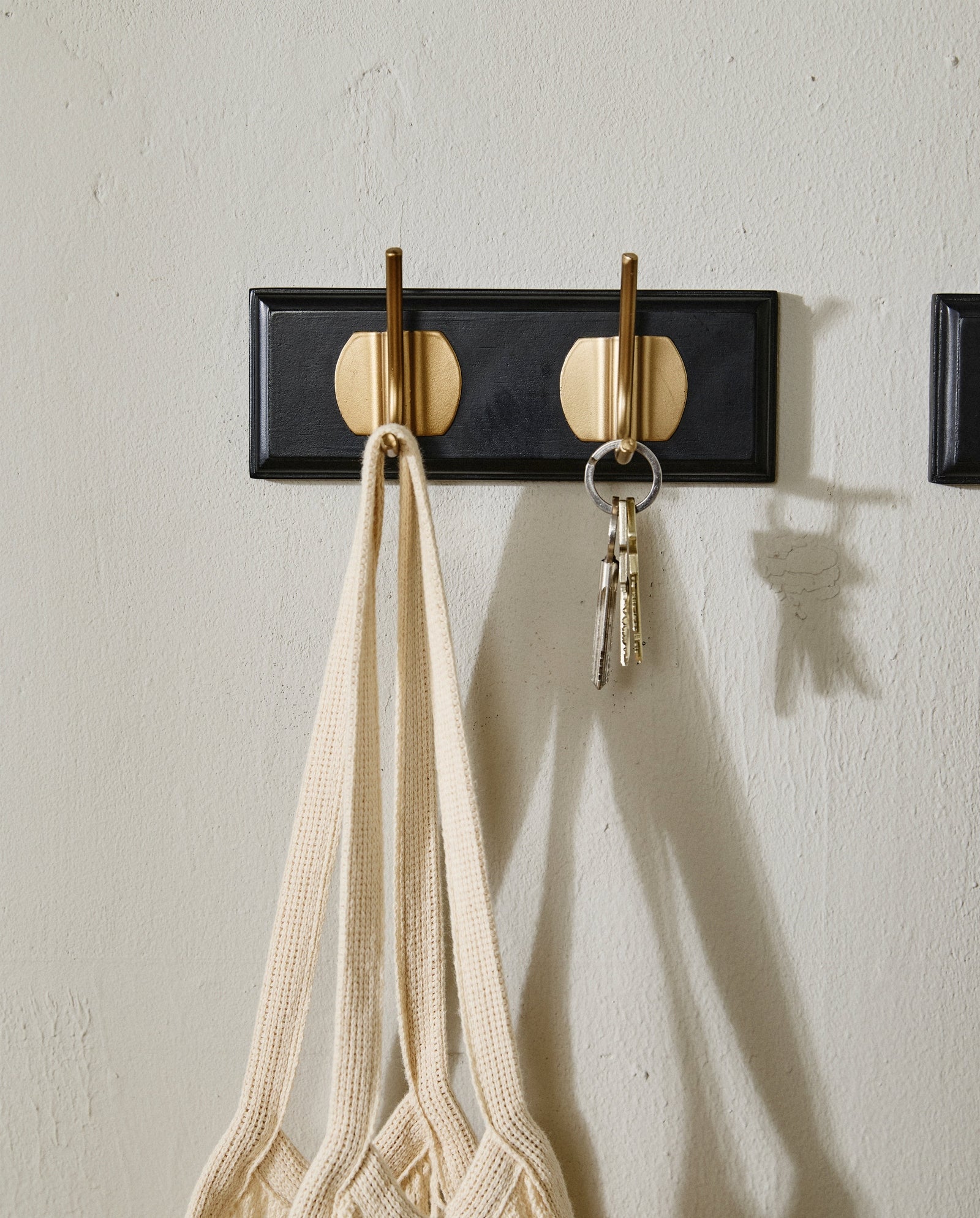EDGY coat rack, 2 hooks - black
