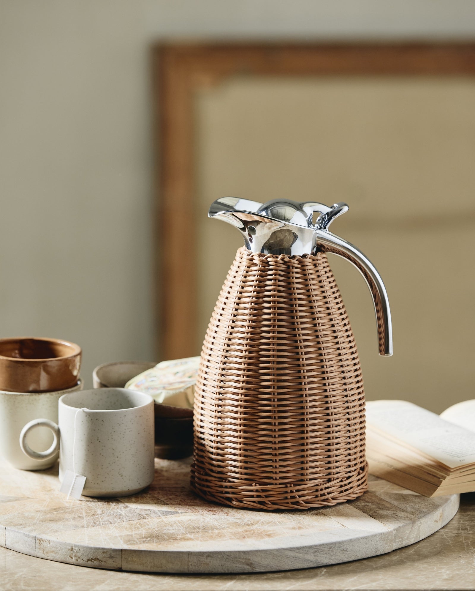 GRAINY cup w. handle - sand