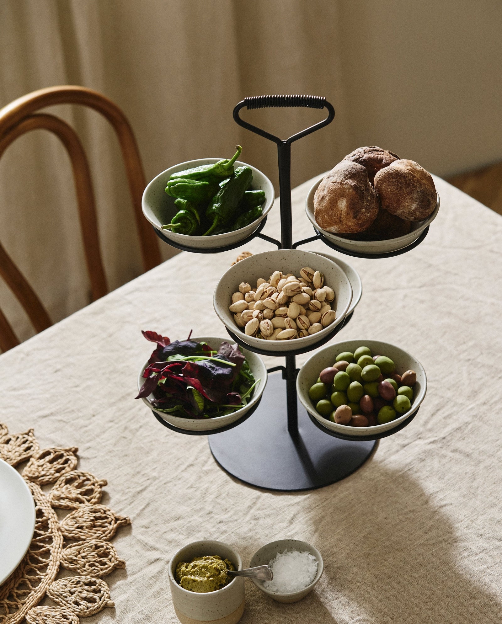 PRIMULA serving stand, H-49 - black