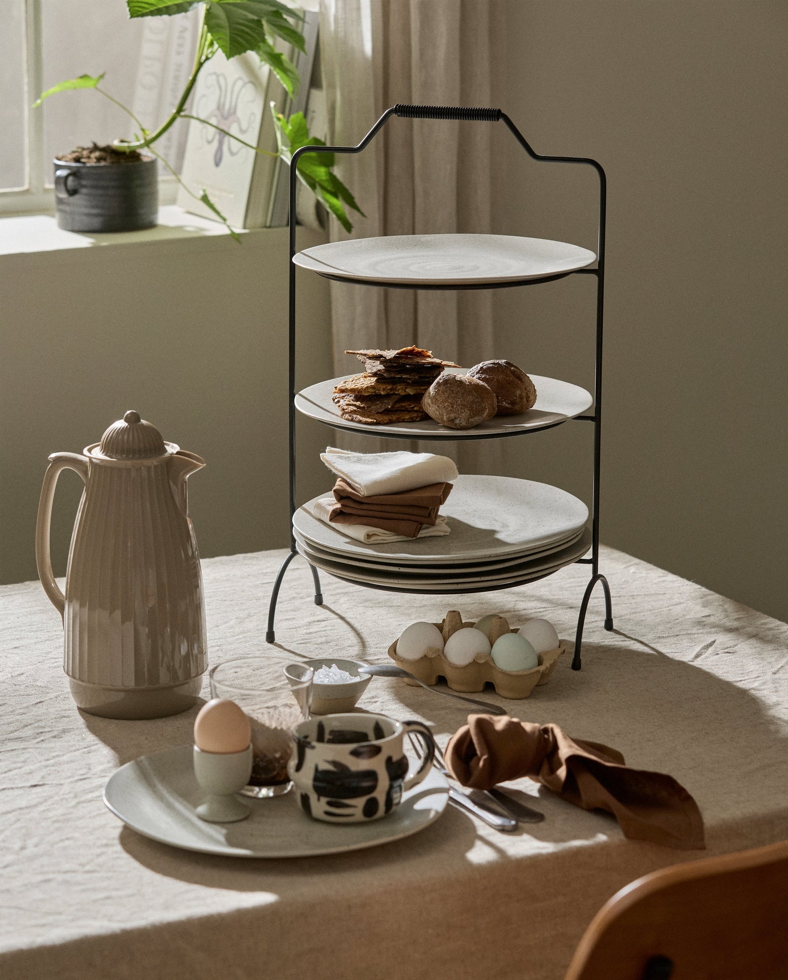 PRIMULA serving stand, H-53 - black