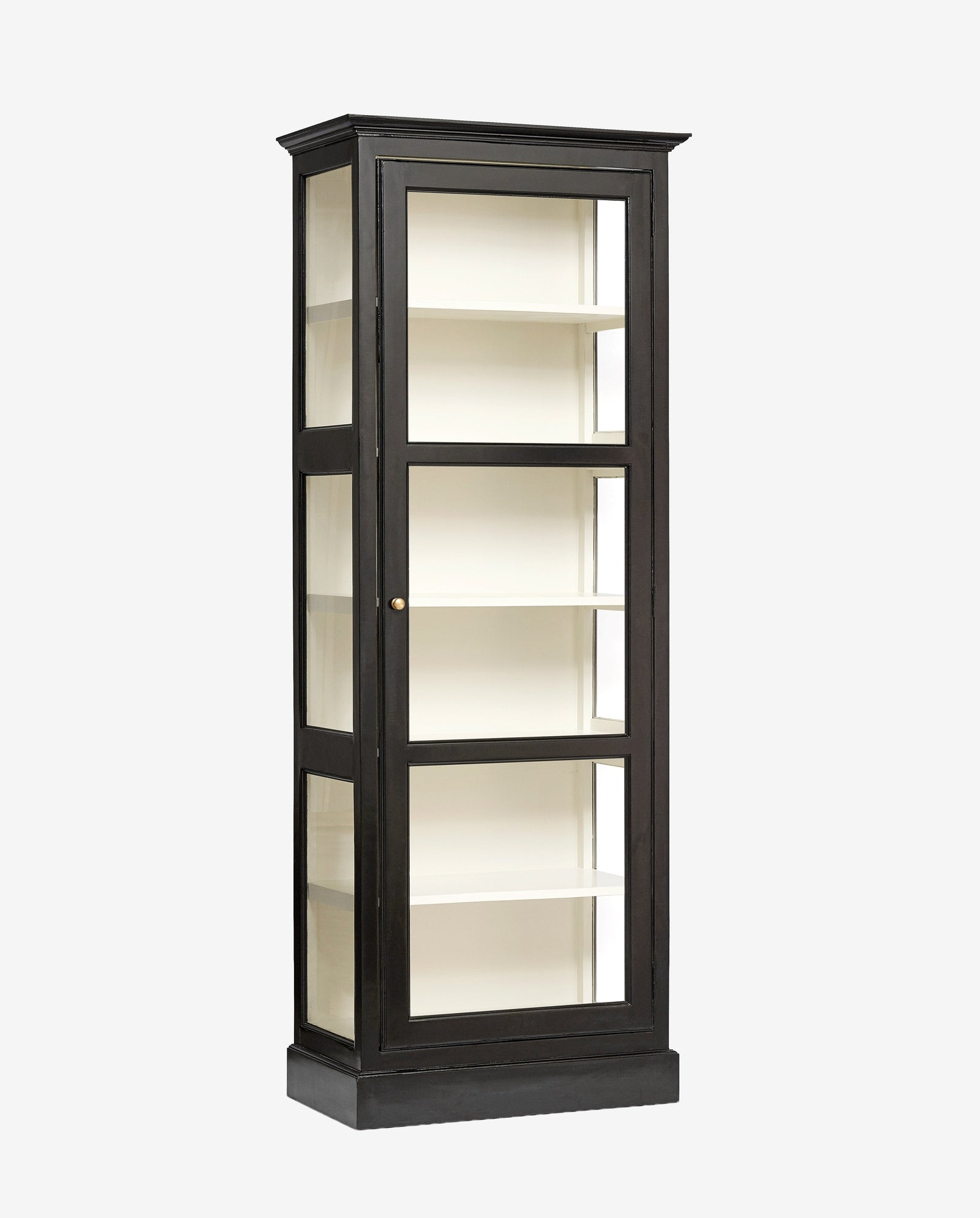 CLASSIC cabinet, single - black/off white