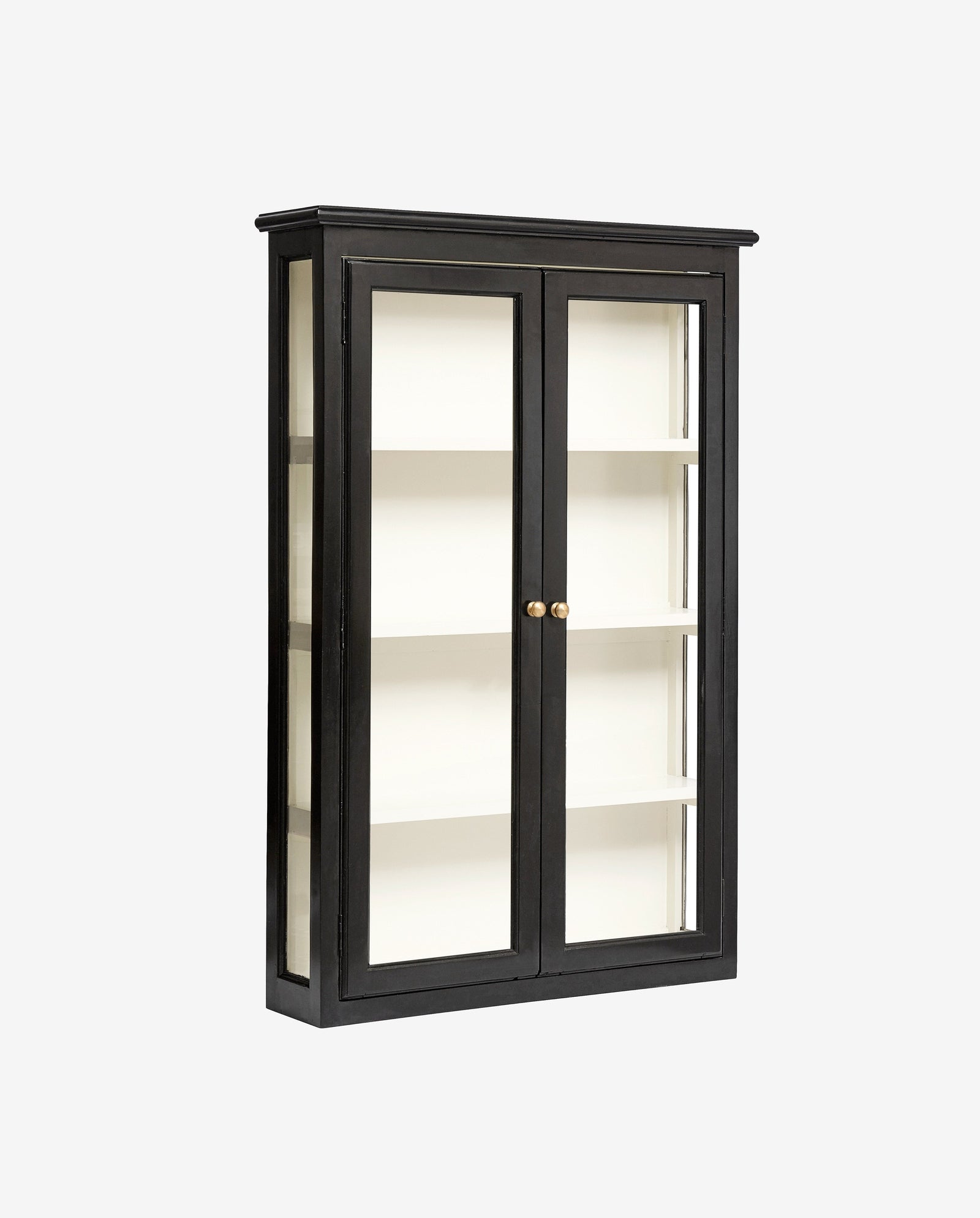 CLASSIC wall cabinet, double - black/off white