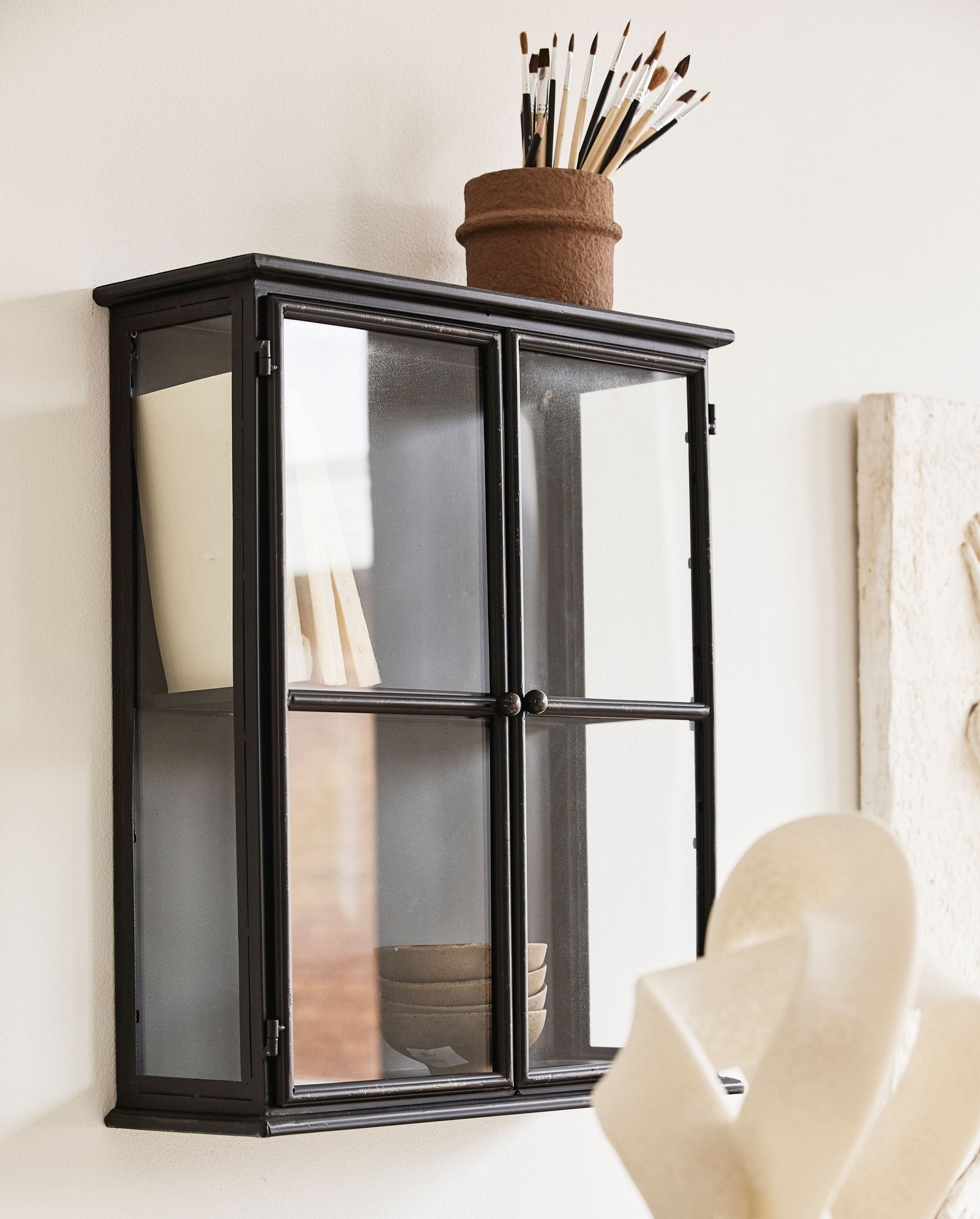 DOWNTOWN, wall cabinet, 81x54 - black