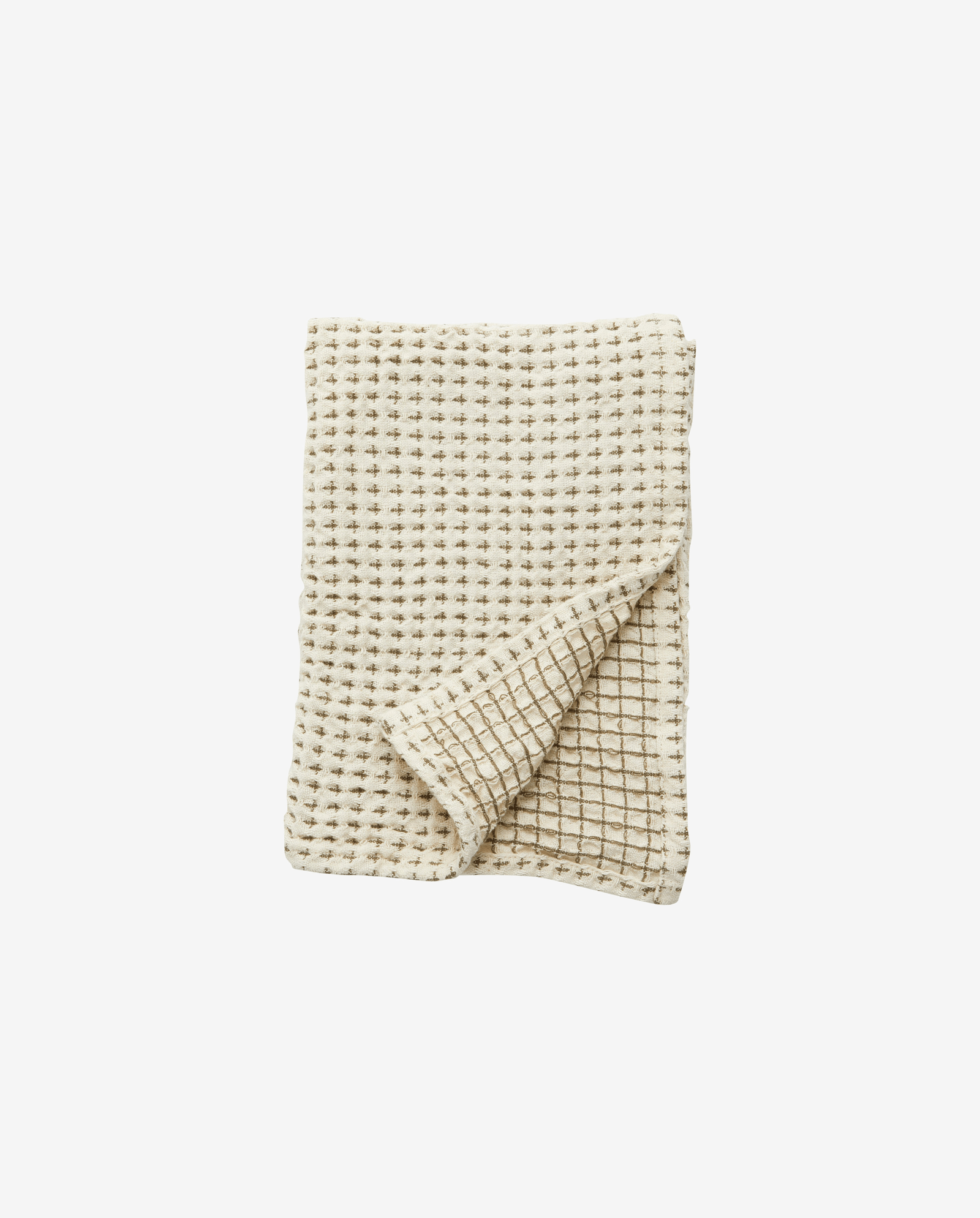 HEZE Geschirrtuch, Waffel - Offwhite/Grün