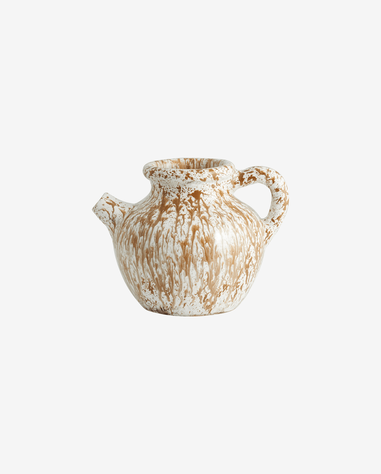 SAMOS vase, glazed - brown/white