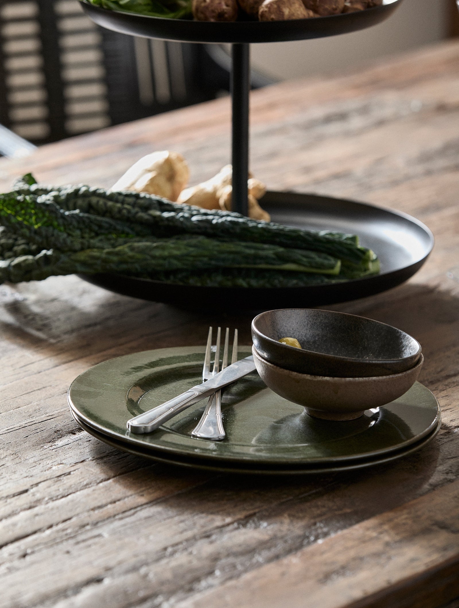 GRAWA plate, L - dark green