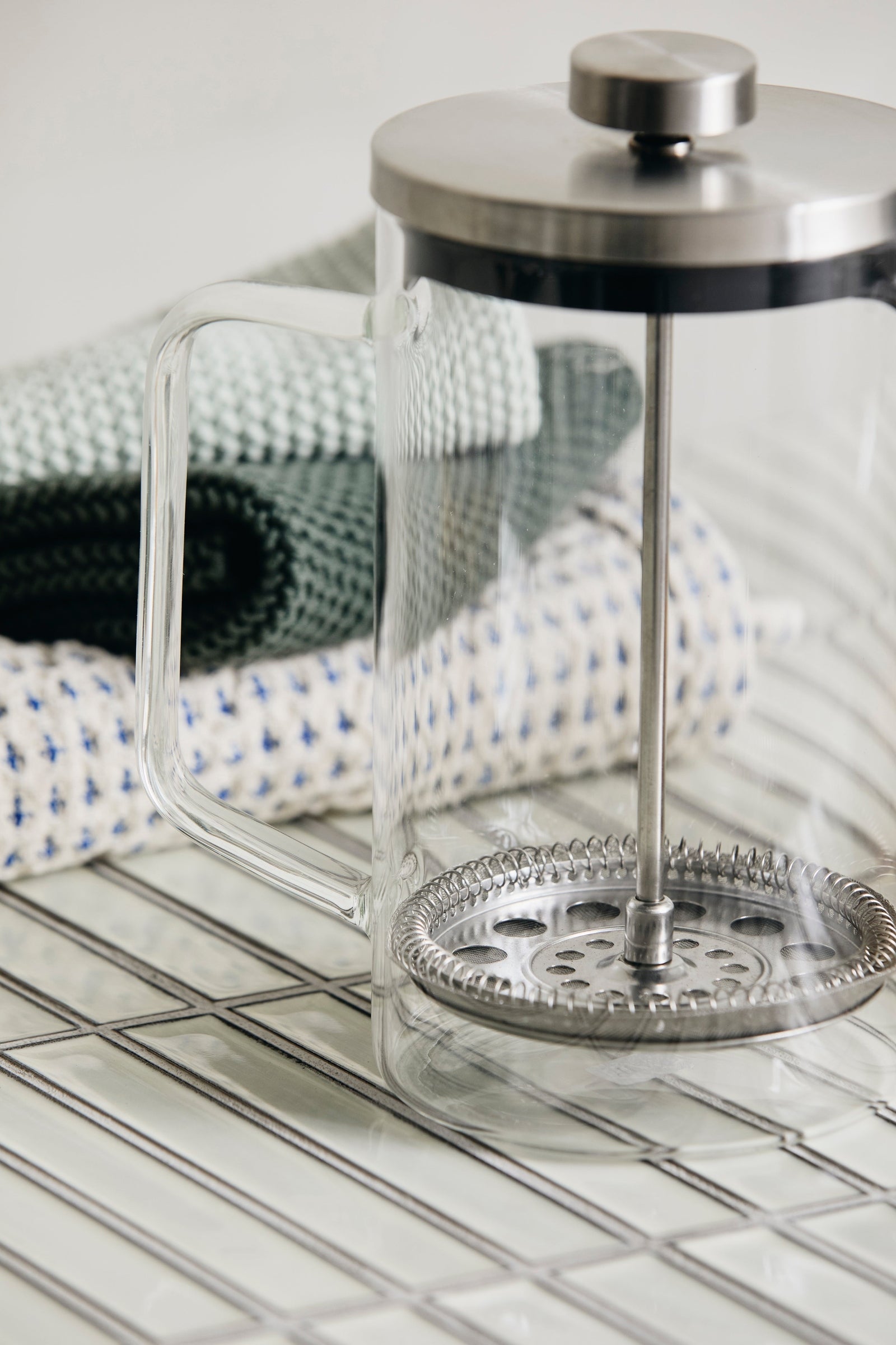 CLOVER french press, glass - clear