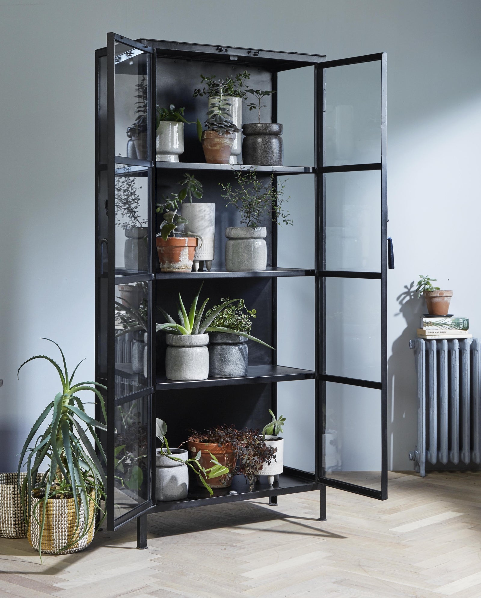 PHOENIX black cabinet, 2 doors, small