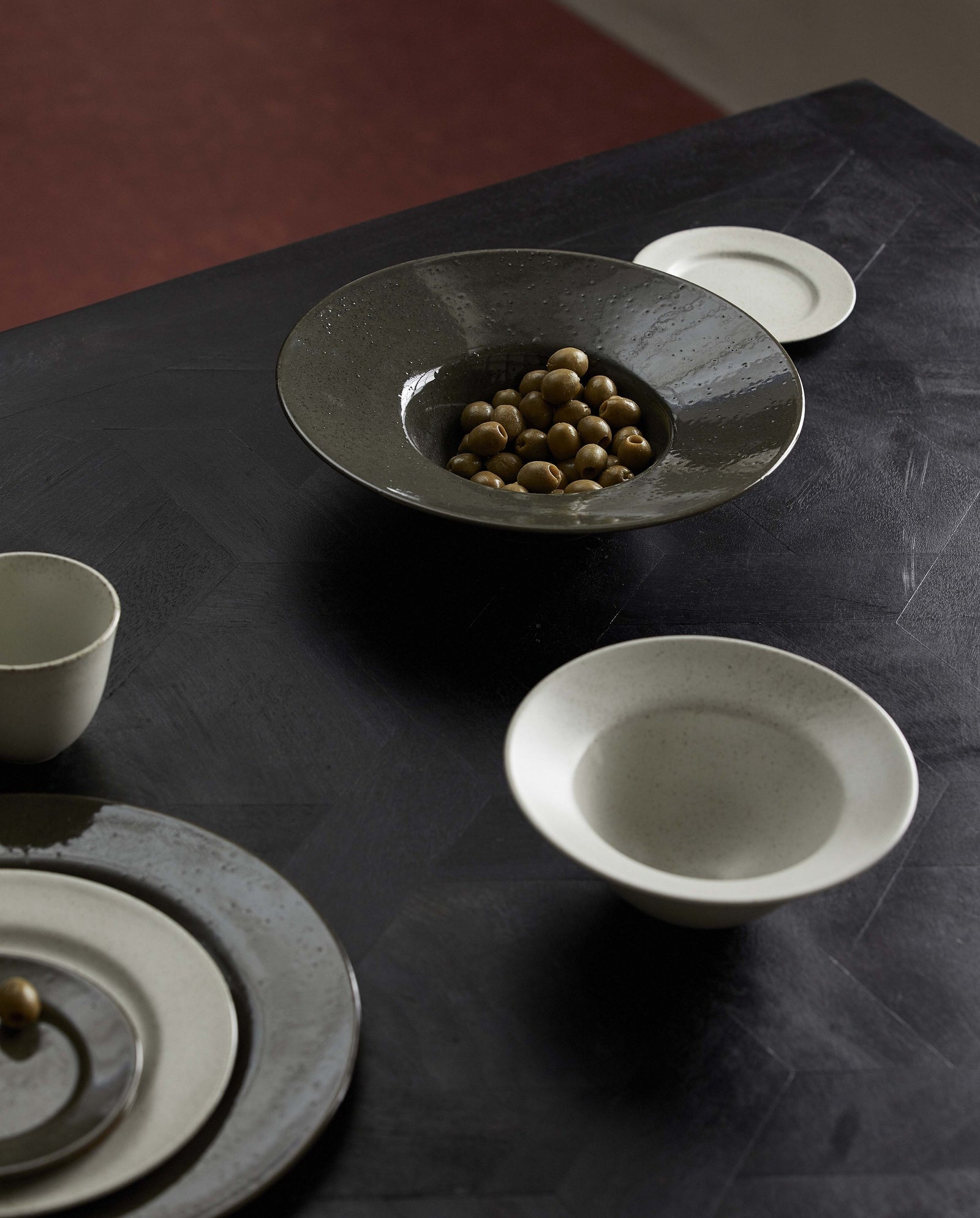 GRAWA pasta plate - dark green