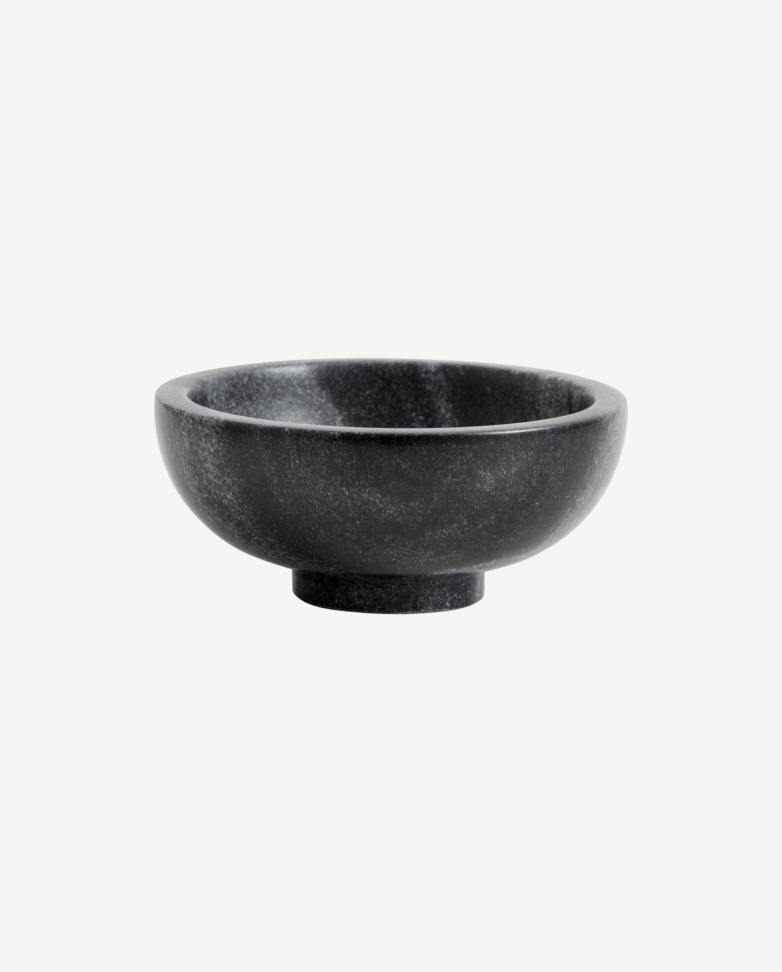 MARBLE skål i marmor - ø13 cm - sort/grå