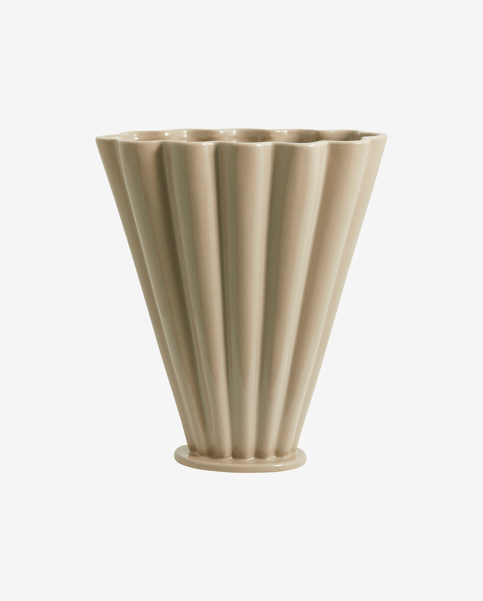 COLLA vase i keramik - h28,5 cm - sand