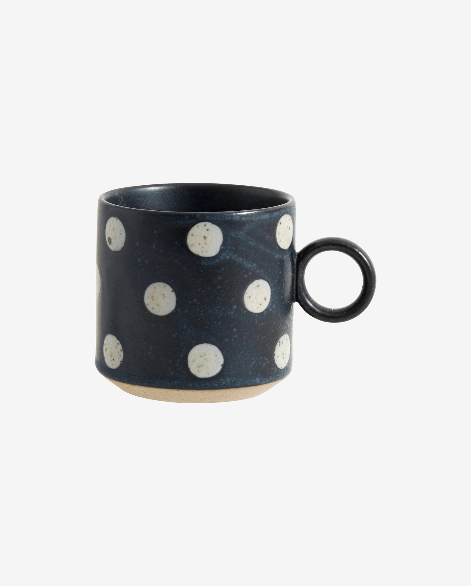GRAINY cup w. handle - dark blue/sand