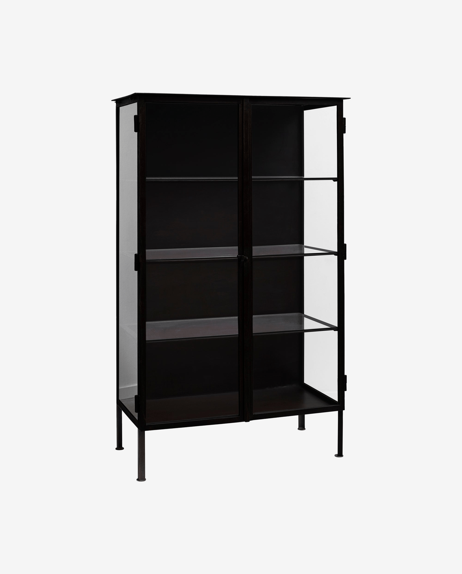 OREGON cabinet, black iron, 2 doors
