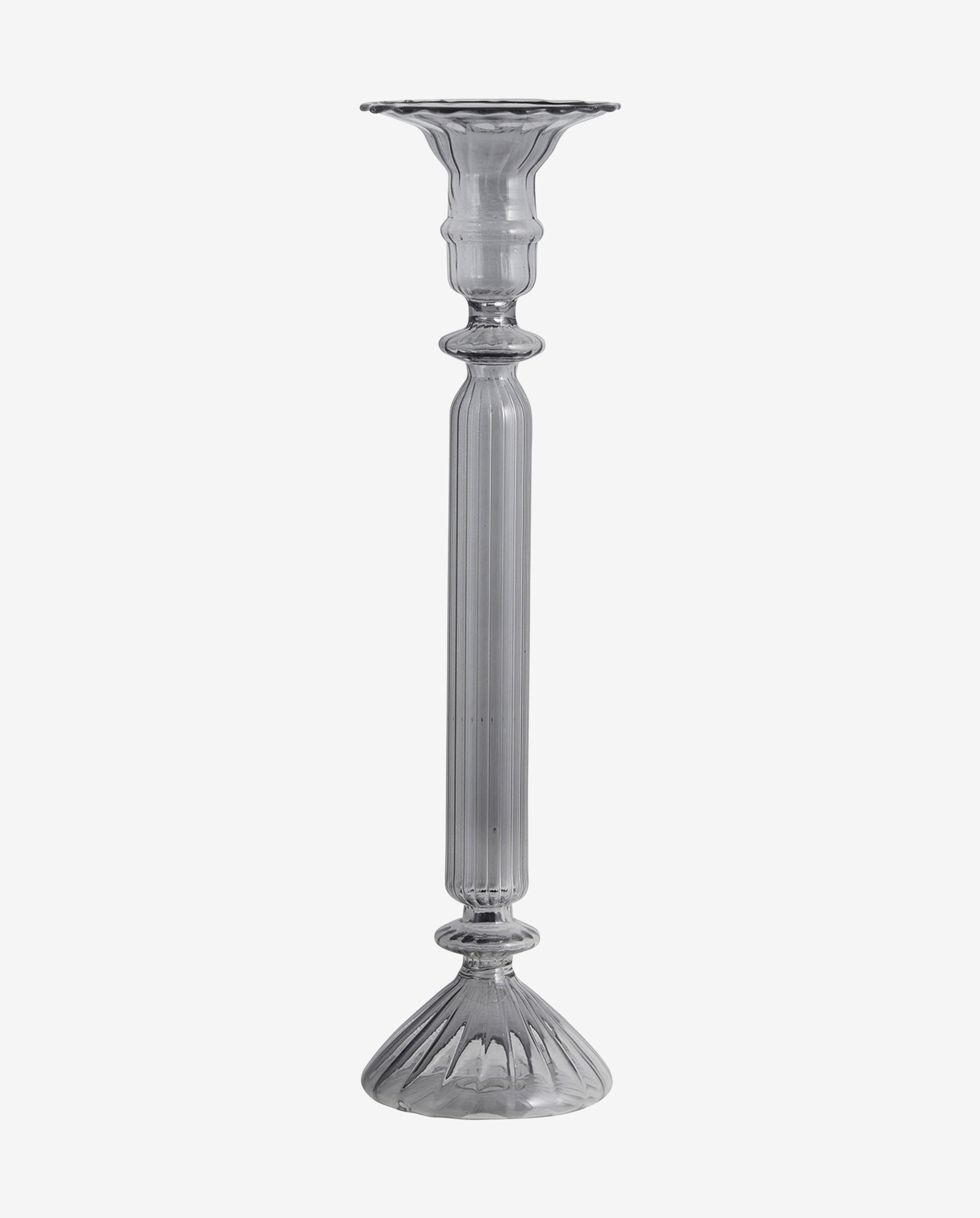 ERISKA lysestage i glas - h30 cm - transparent sort