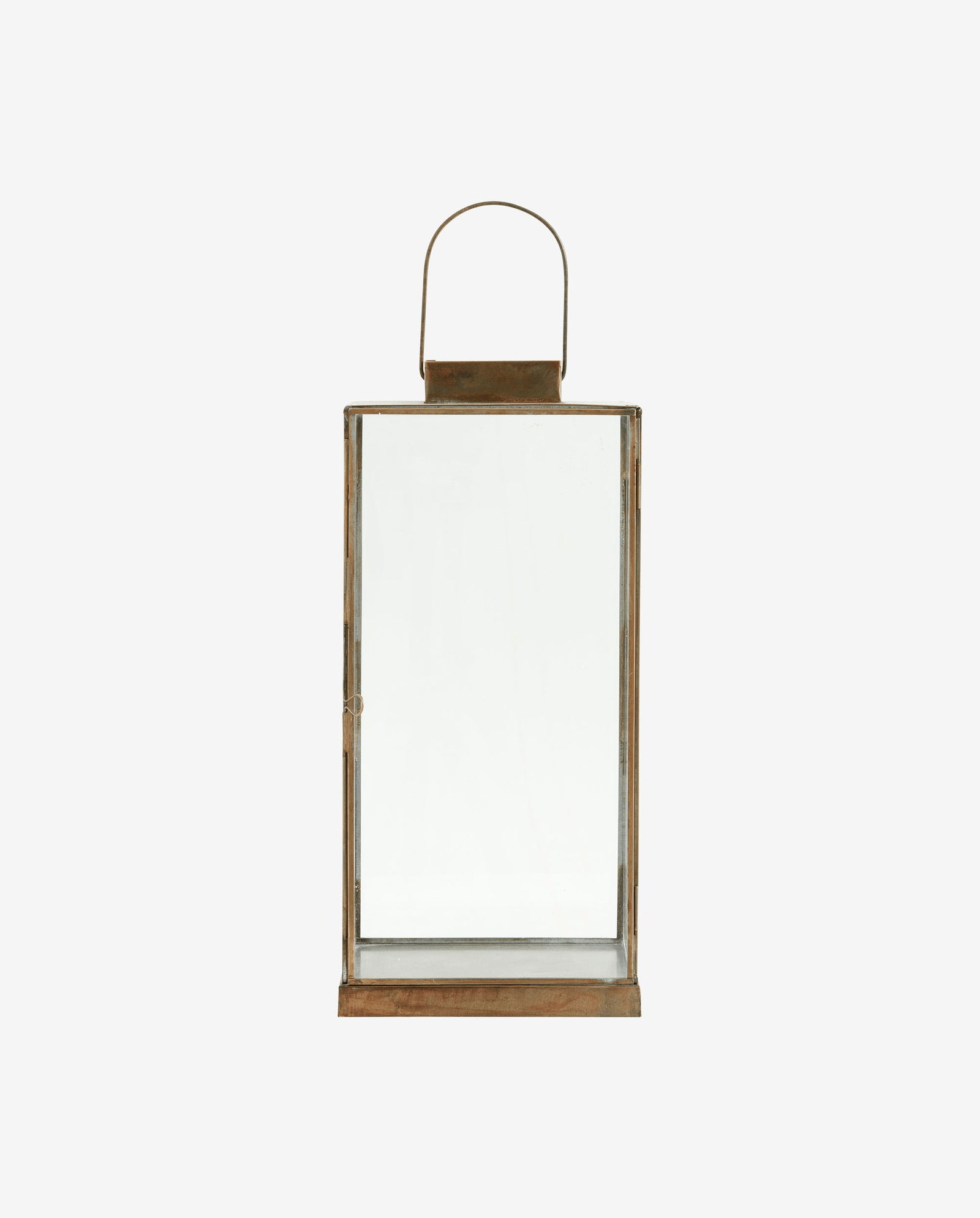 ANTIQUE lanterne i jern - h42 cm - guld finish