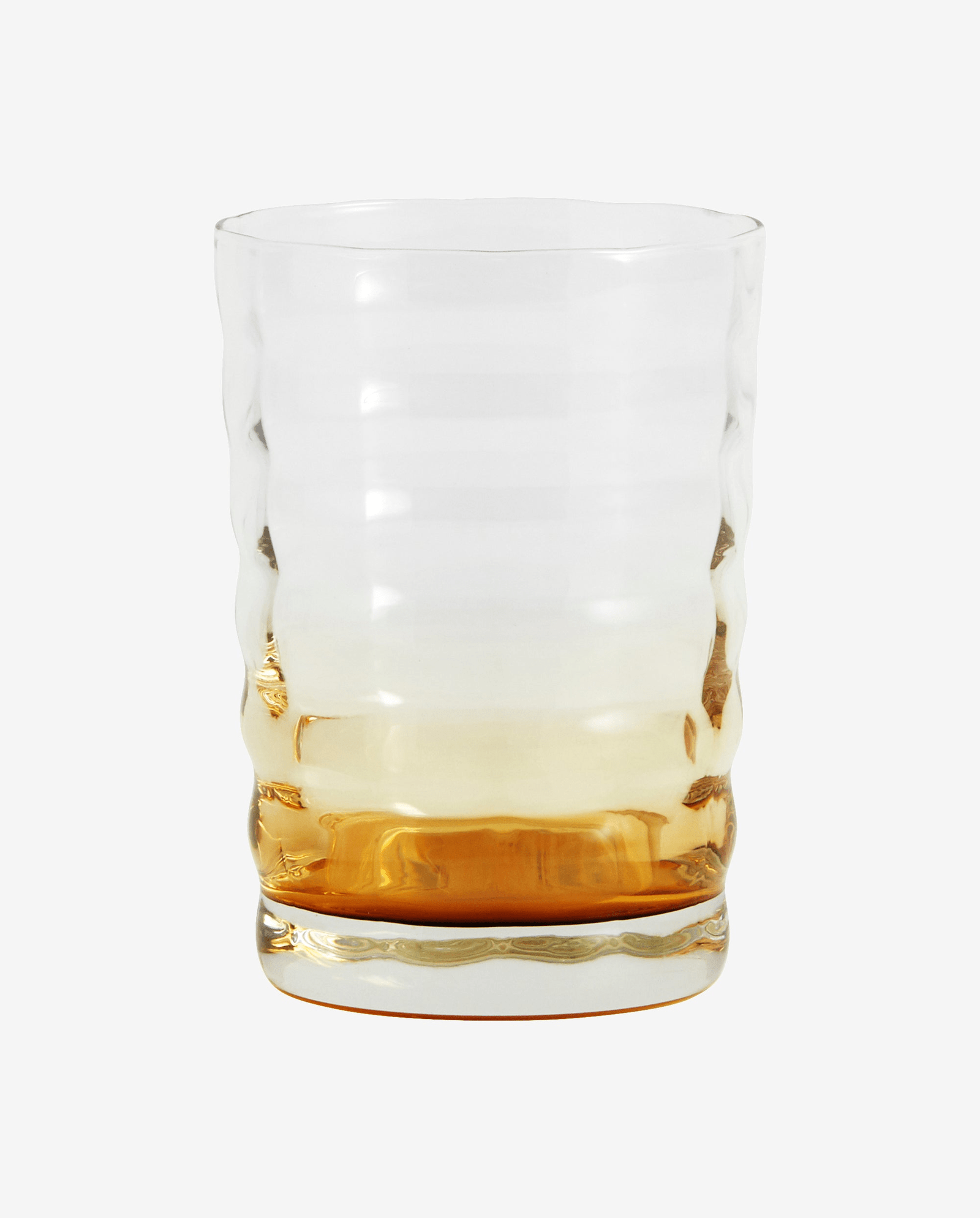 JOG drinking glass - clear amber