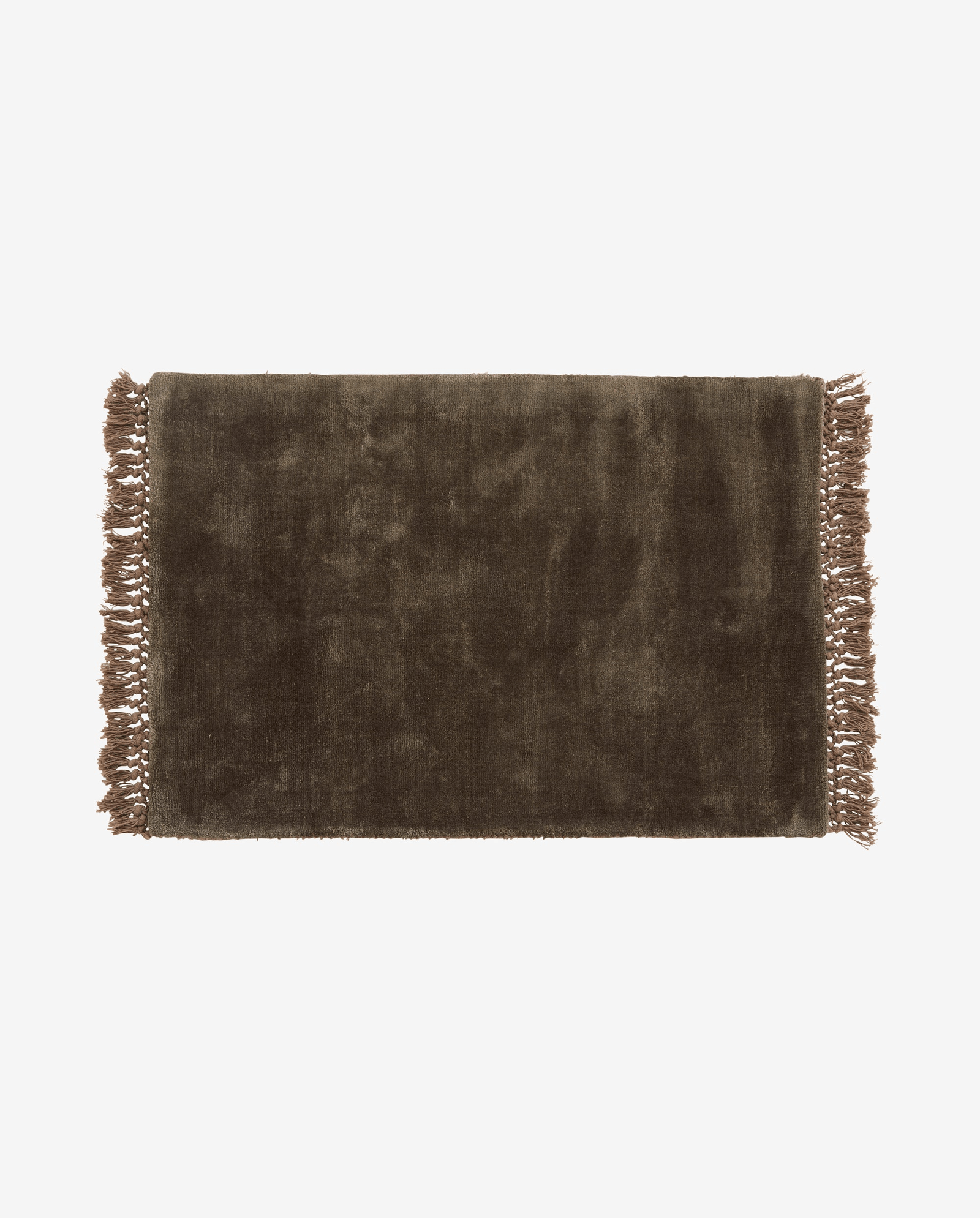 NOBLE tæppe med frynser, 60x90 - varm grå