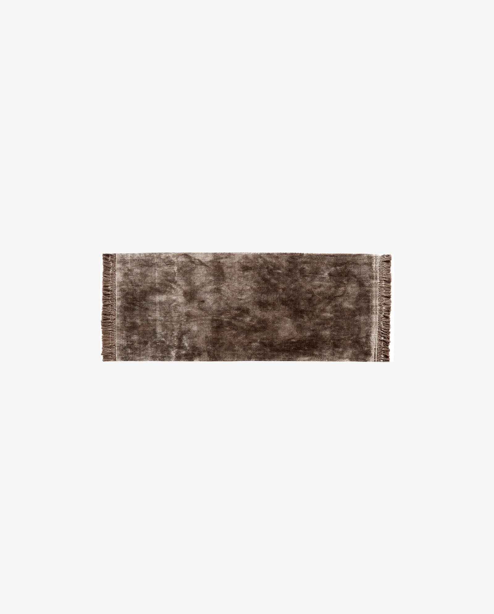 NOBLE tæppe med frynser, 75x200 - varm grå