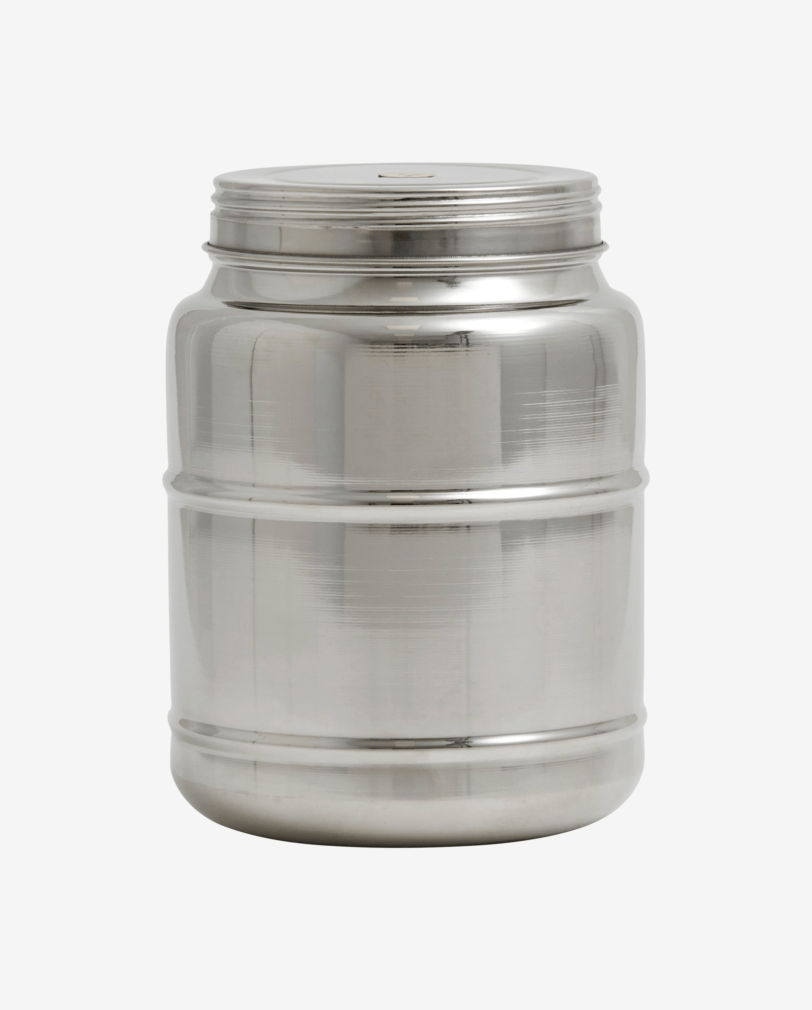 CANI can w/lid, high, L - stainless steel