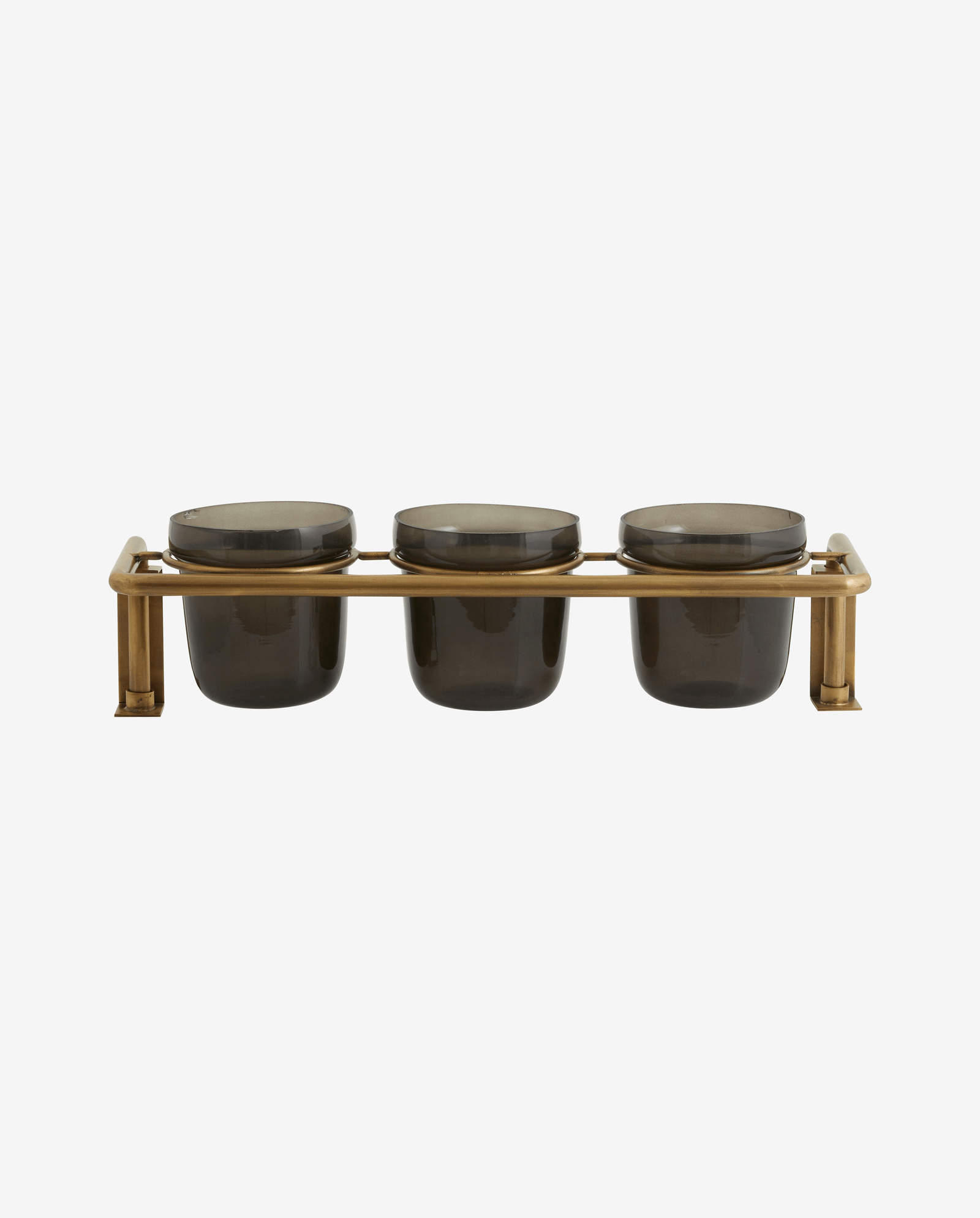 FIDRA storage shelf, black glass