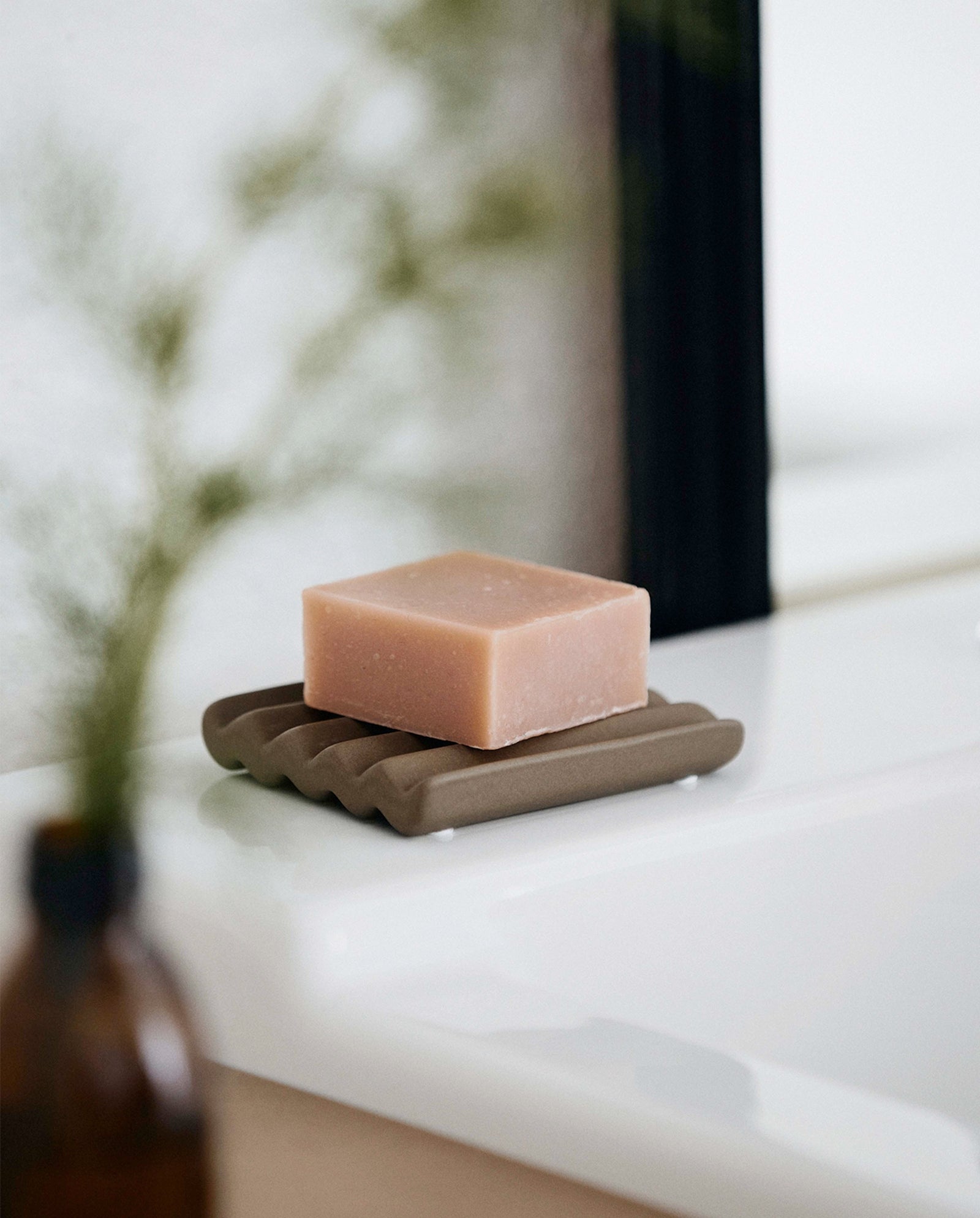 Keramik-Seifenschale klein | TAUPE 8 x 10 cm