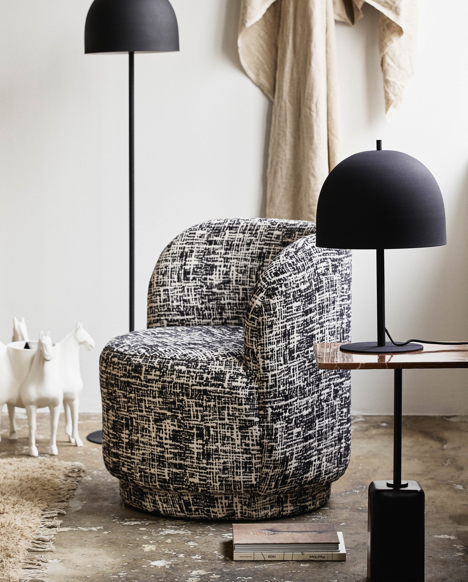 CHAO side table, marble - rust