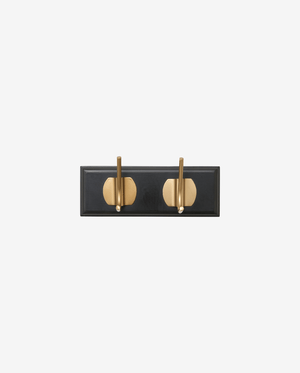 EDGY coat rack, 2 hooks - black