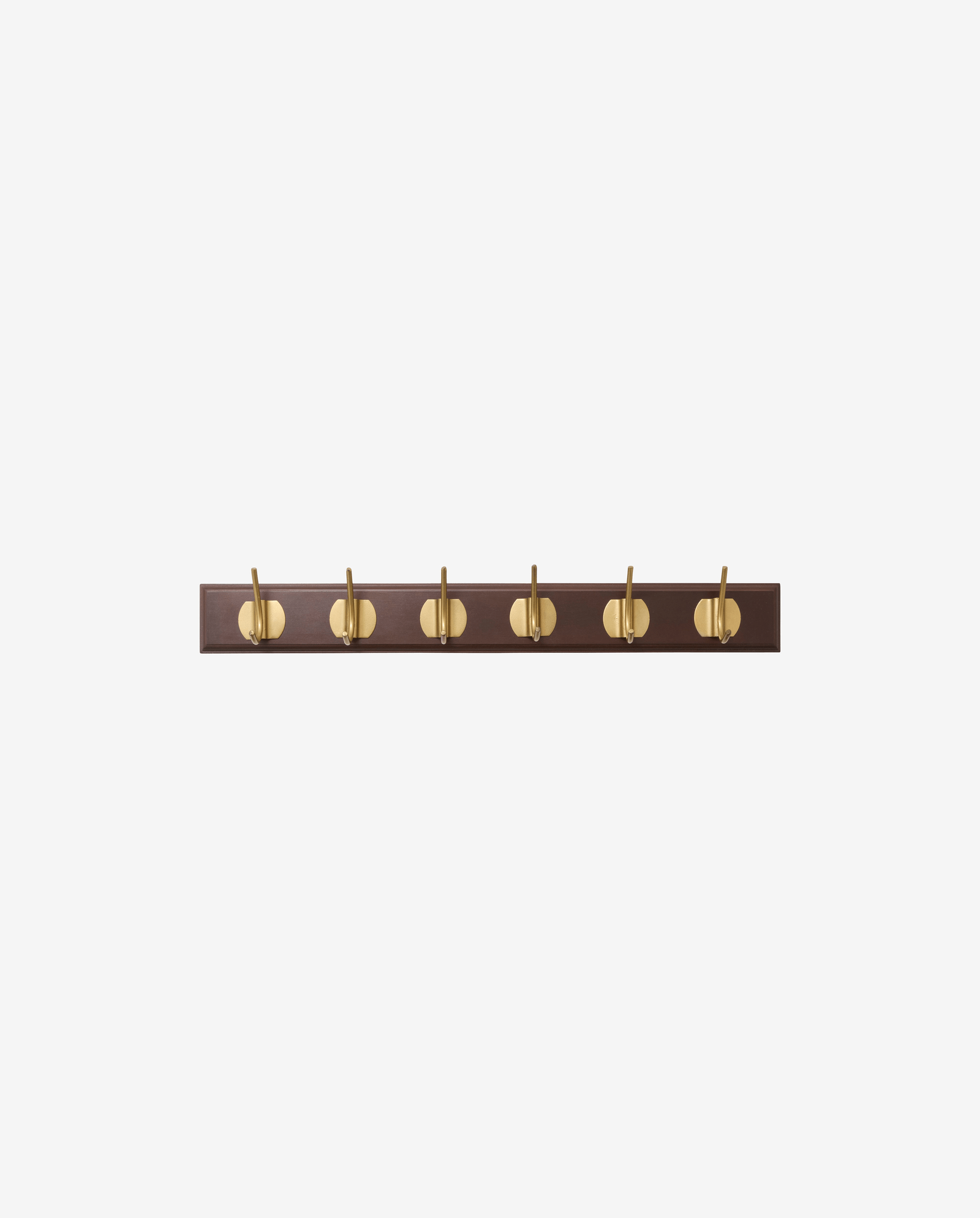 EDGY coat rack, 6 hooks - dark brown