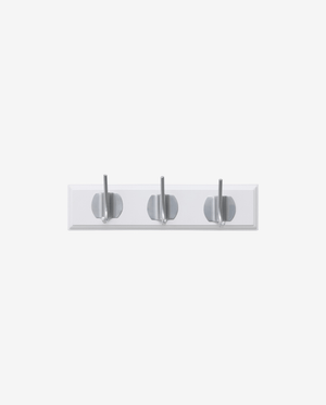 EDGY Garderobenständer, 3 Haken - weiß mit Chrom-Finish