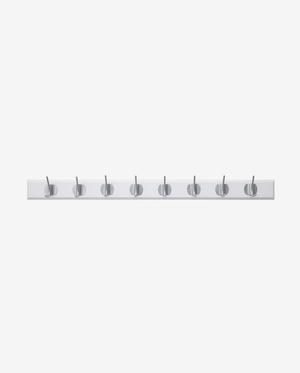 EDGY Garderobenständer, 8 Haken - weiß mit Chrom-Finish