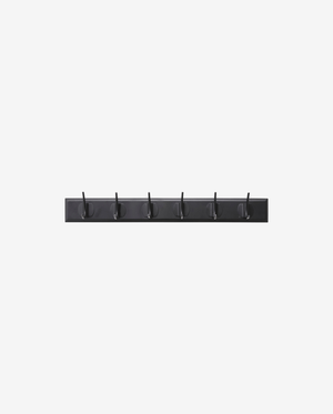EDGY Garderobenständer, 6 Haken - schwarz mit schwarzer Oberfläche