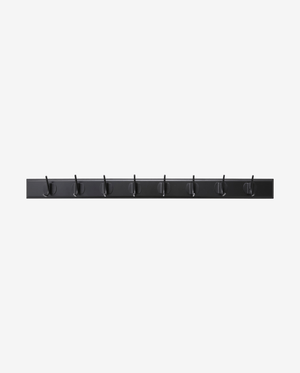 EDGY Garderobenständer, 8 Haken - schwarz mit schwarzer Oberfläche