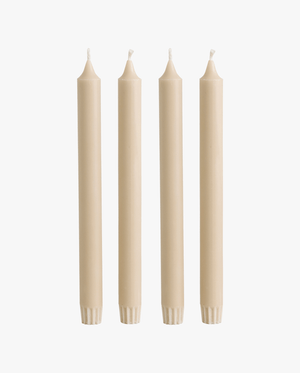 KERZE, hoch, Set mit 4 - beige