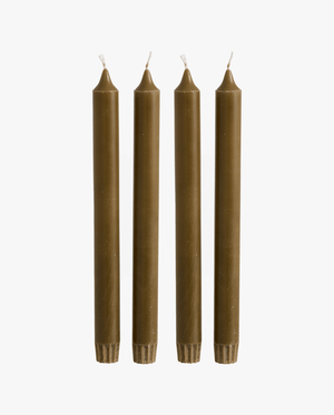 KERZE, hoch, Set mit 4 - grün