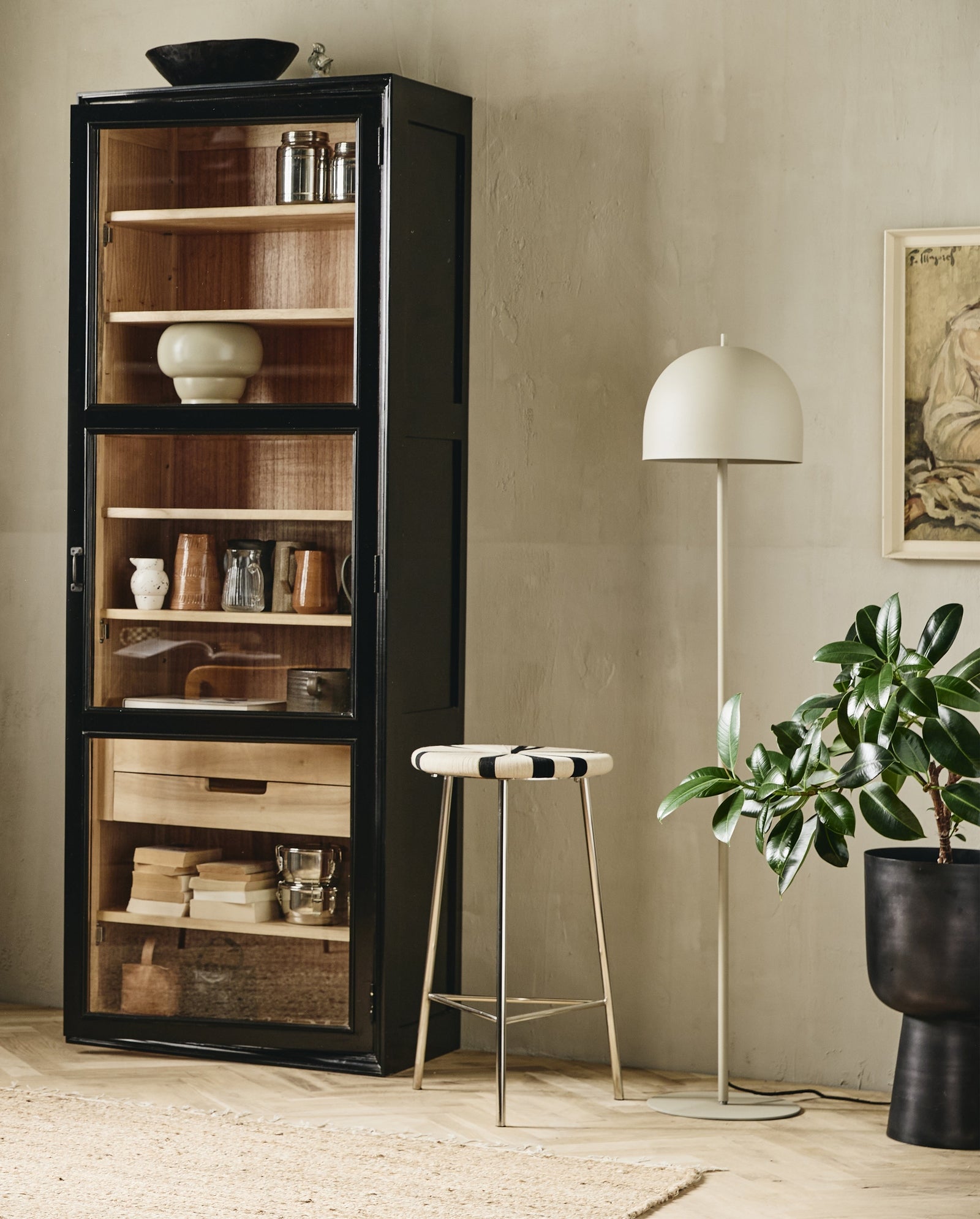 GLOW Stehlampe - matt beige
