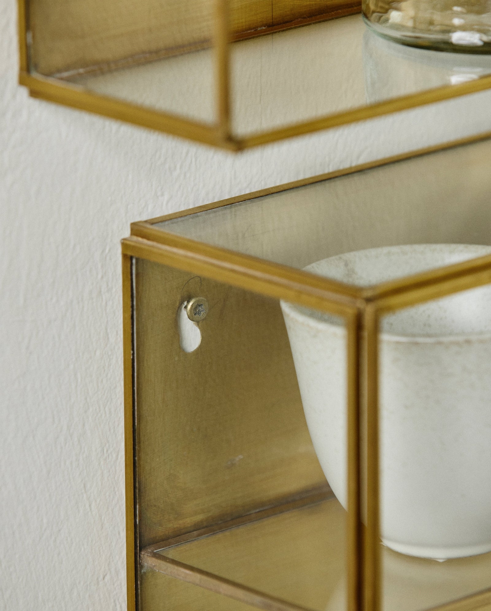 ADA wall cabinet, S, 3 shelves - golden finish