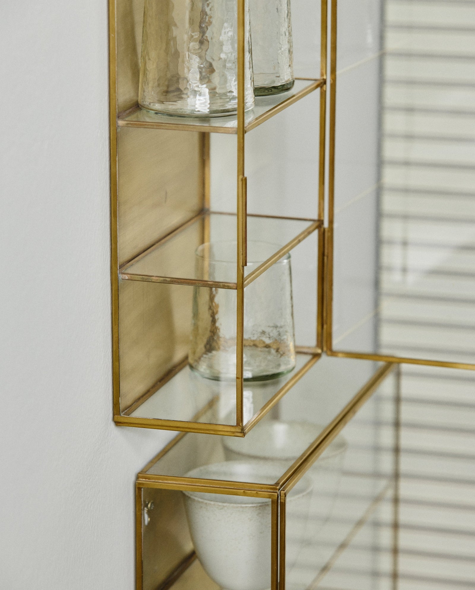 ADA wall cabinet, S, 3 shelves - golden finish