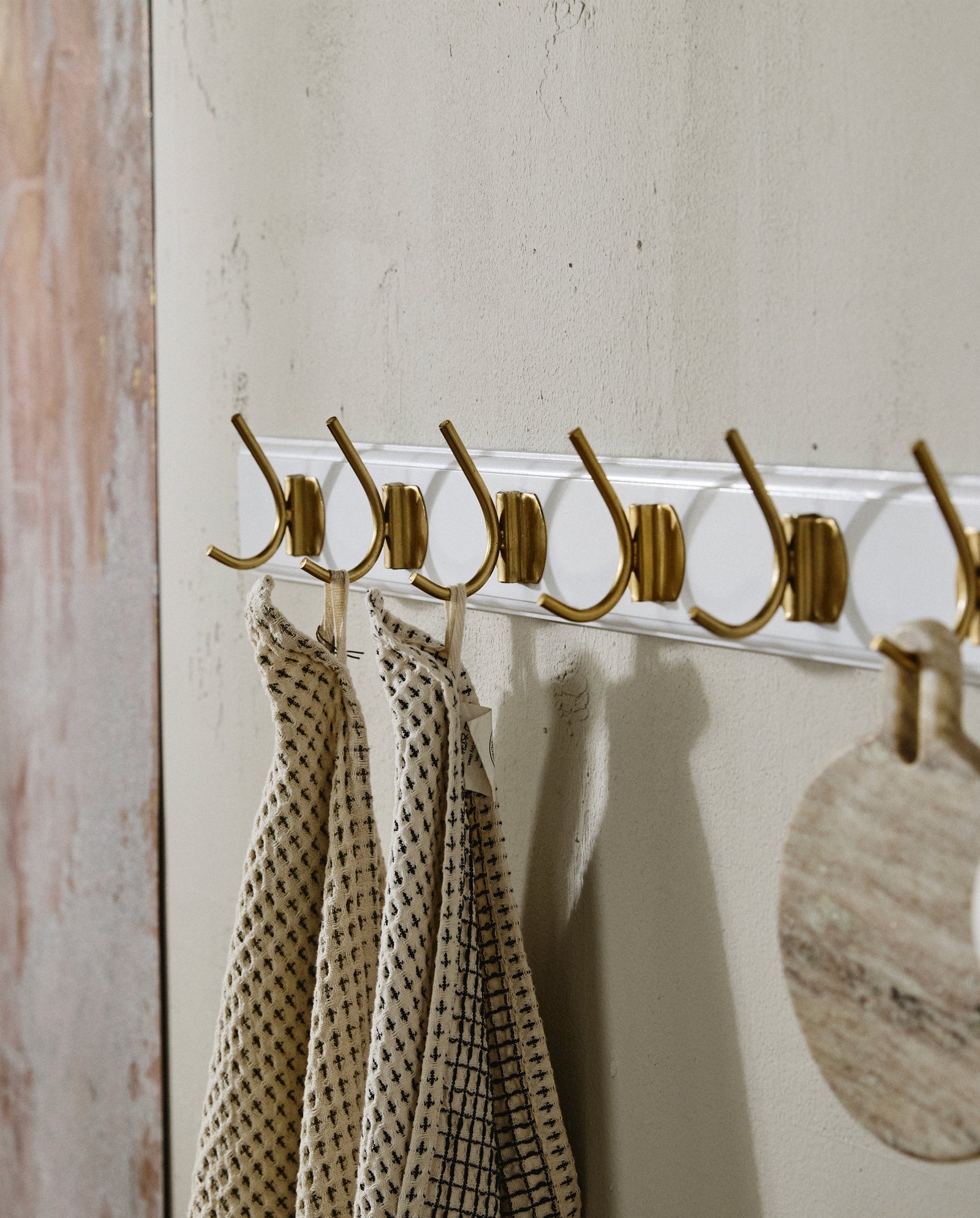 EDGY coat rack, 8 hooks - white