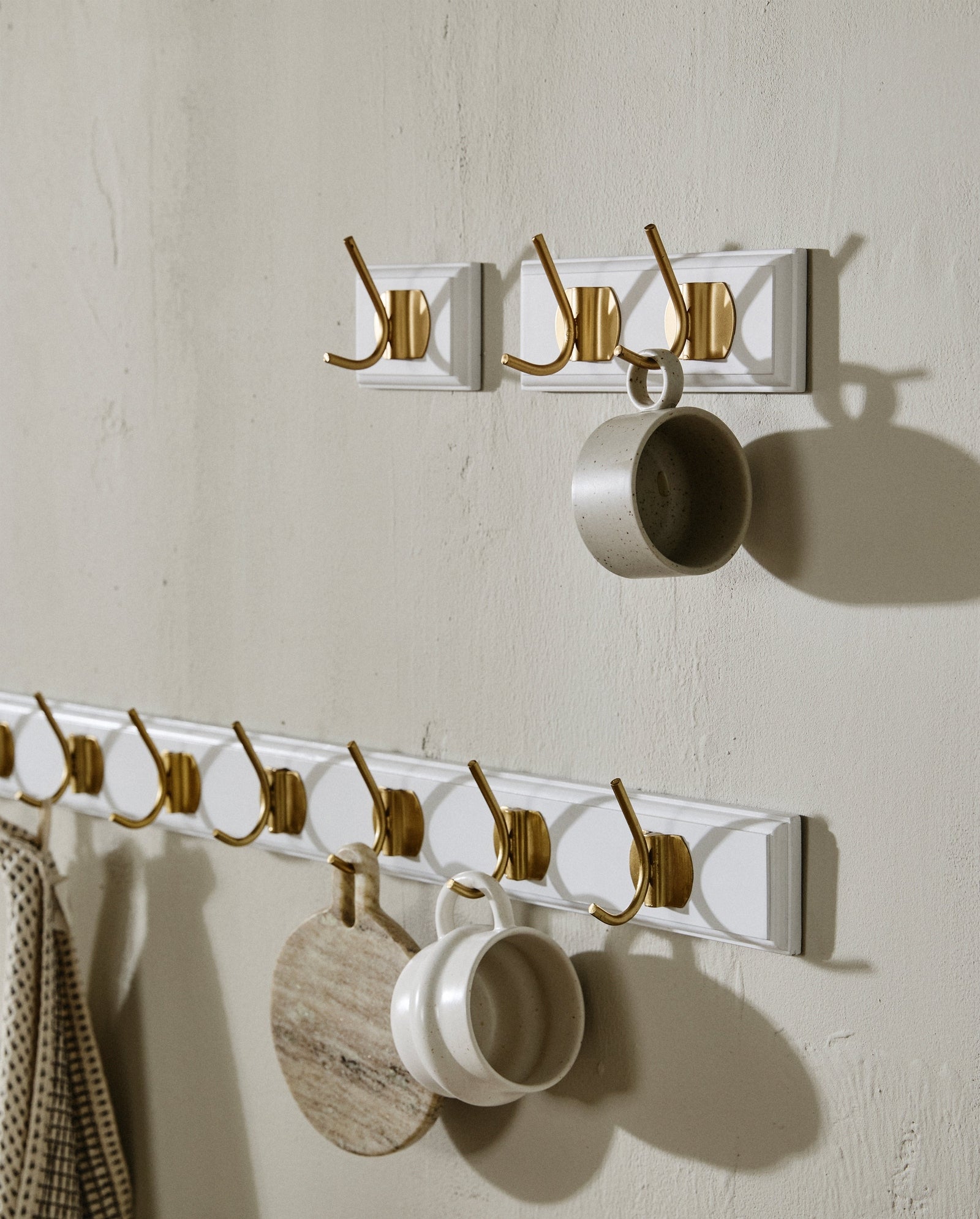 EDGY coat rack, 2 hooks - white