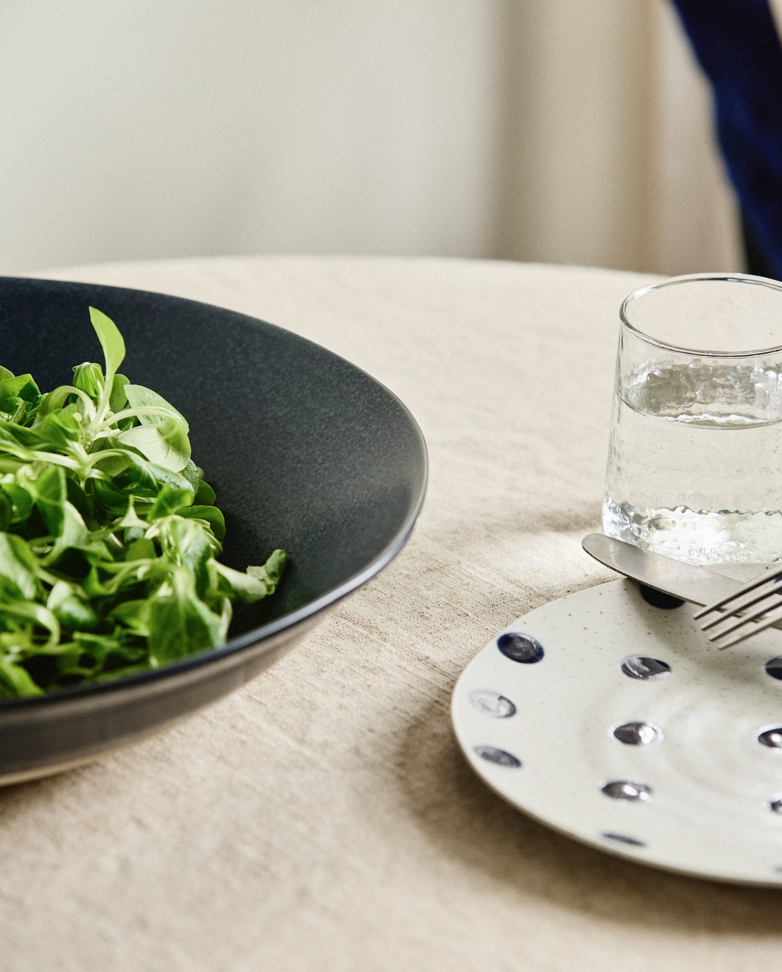 Assiette à salade GRAINY - bleu foncé