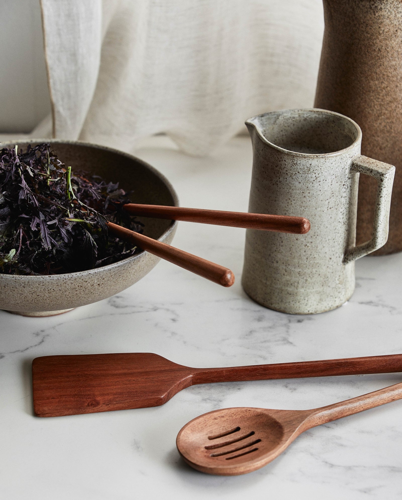 PORRUM salad fork - nature