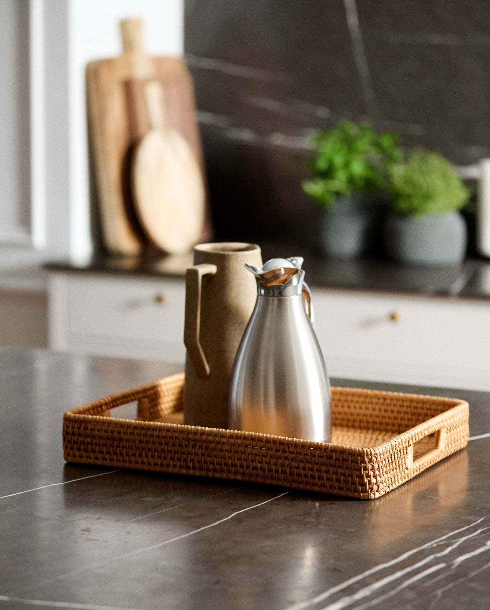 LAURUS Rattan-Serviertablett - Natur