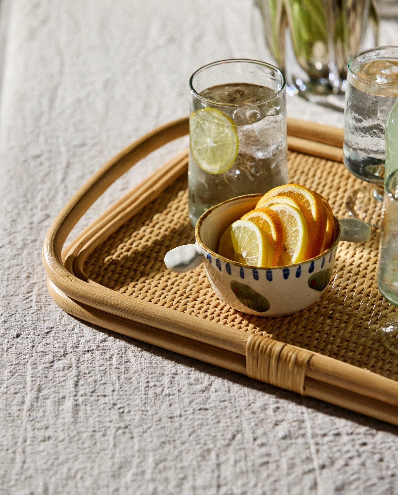 FIGUS Rattan-Serviertablett - Natur