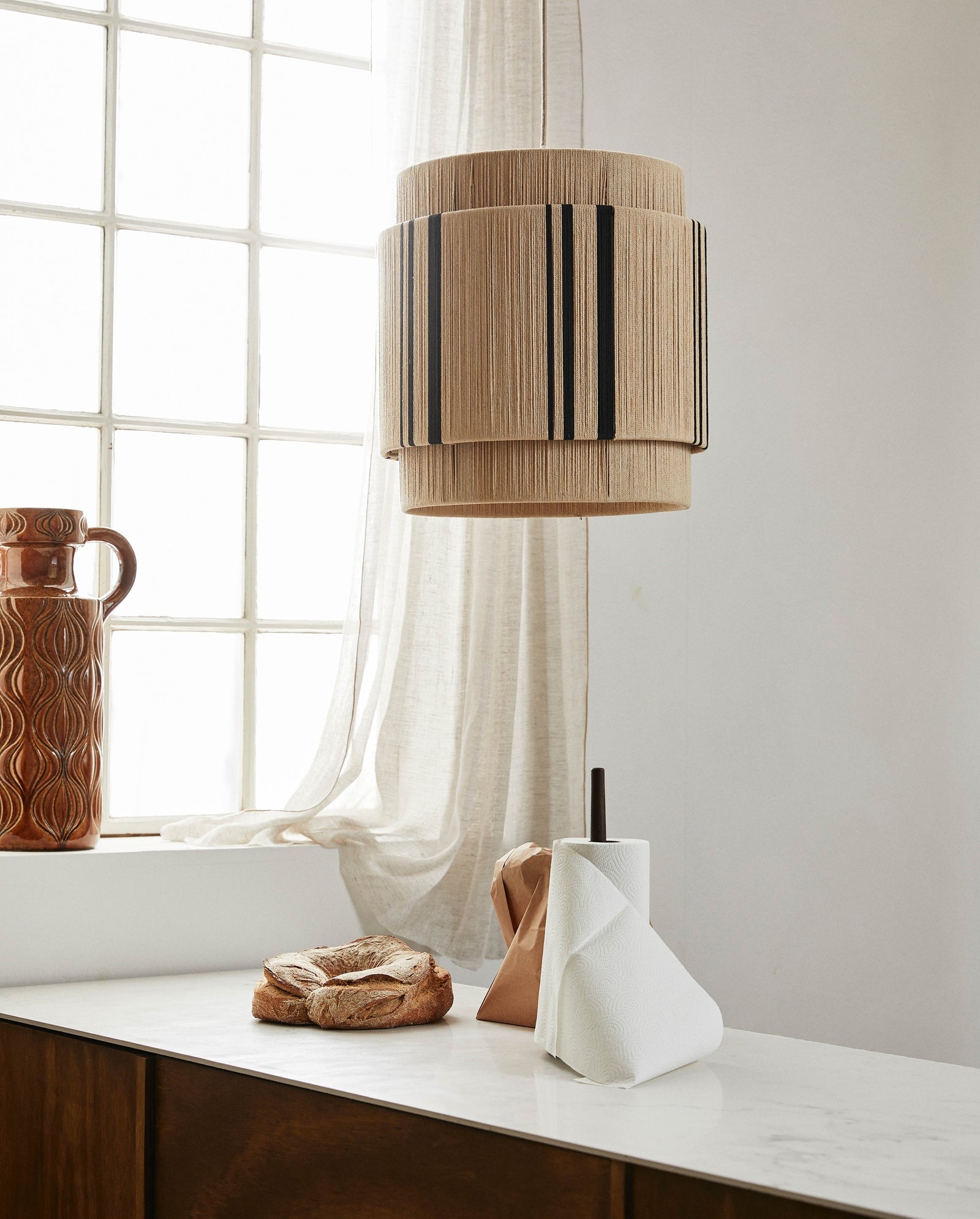 Porte-serviettes en papier PIPER, bois - nature