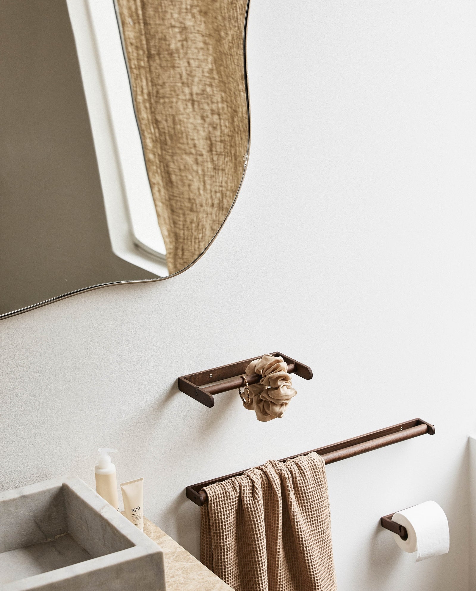 Support de papier toilette ZATON, bois - nature
