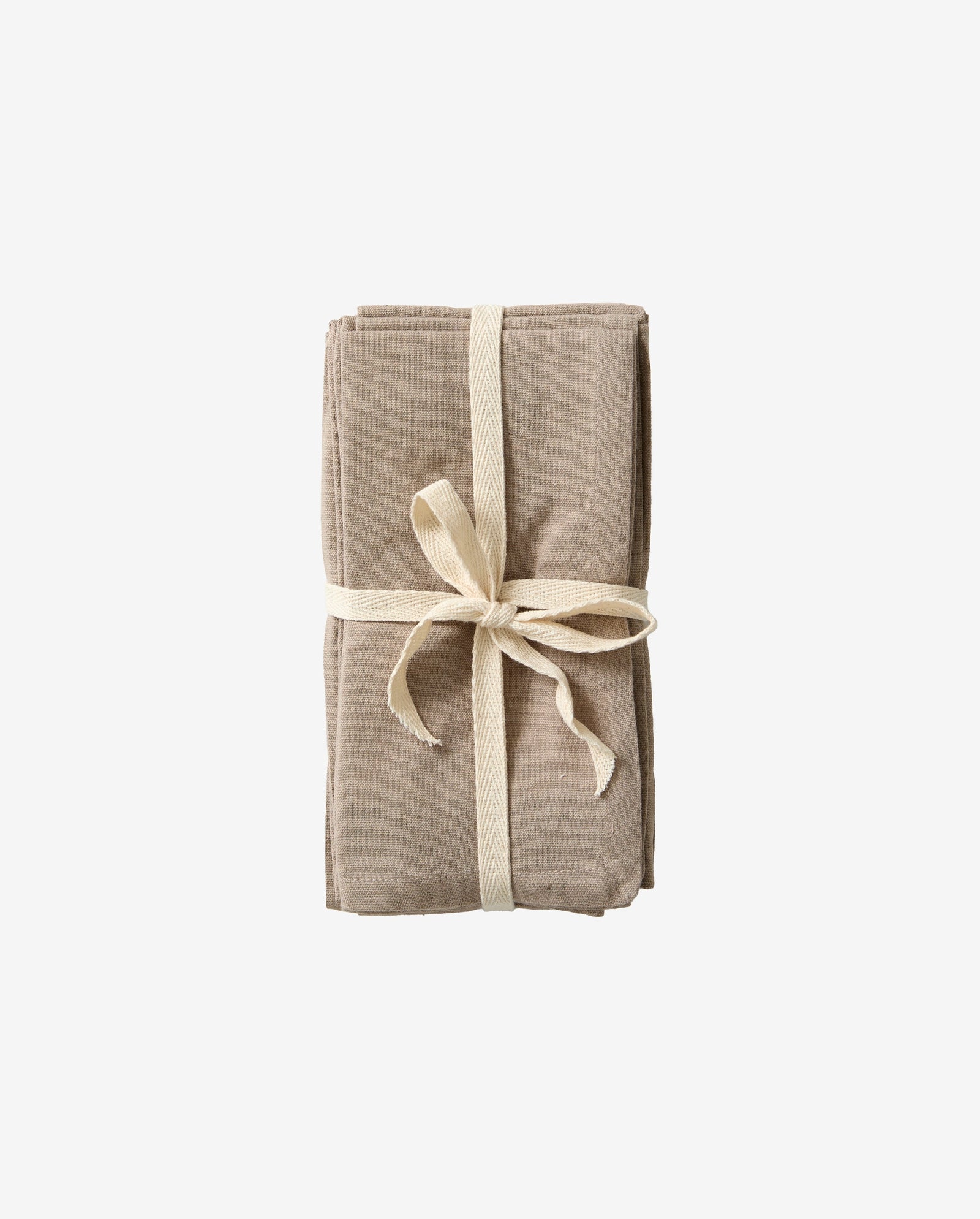 Serviette, gris/beige, ourlée
