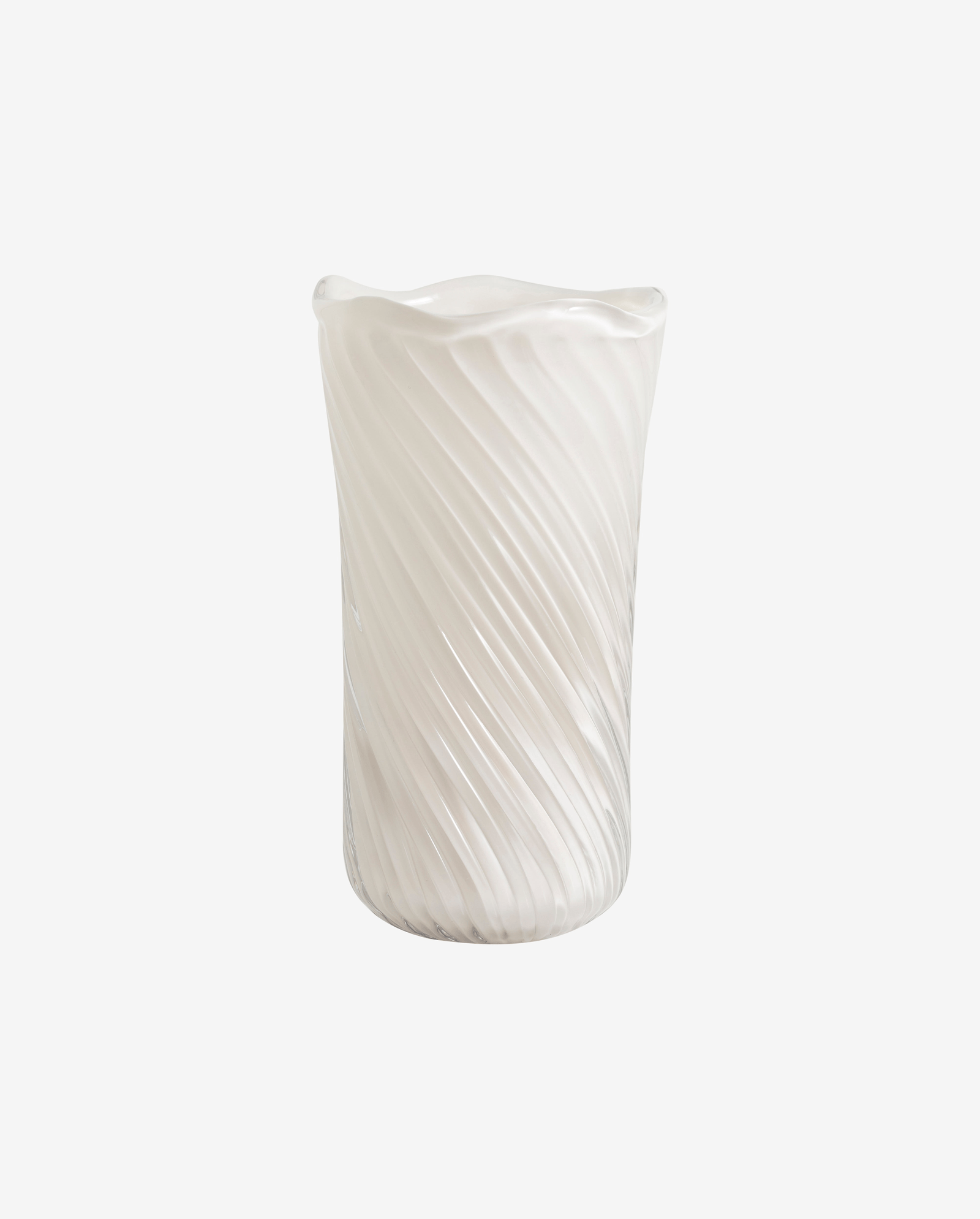 HELLE Vase, Glas - cremeweiß