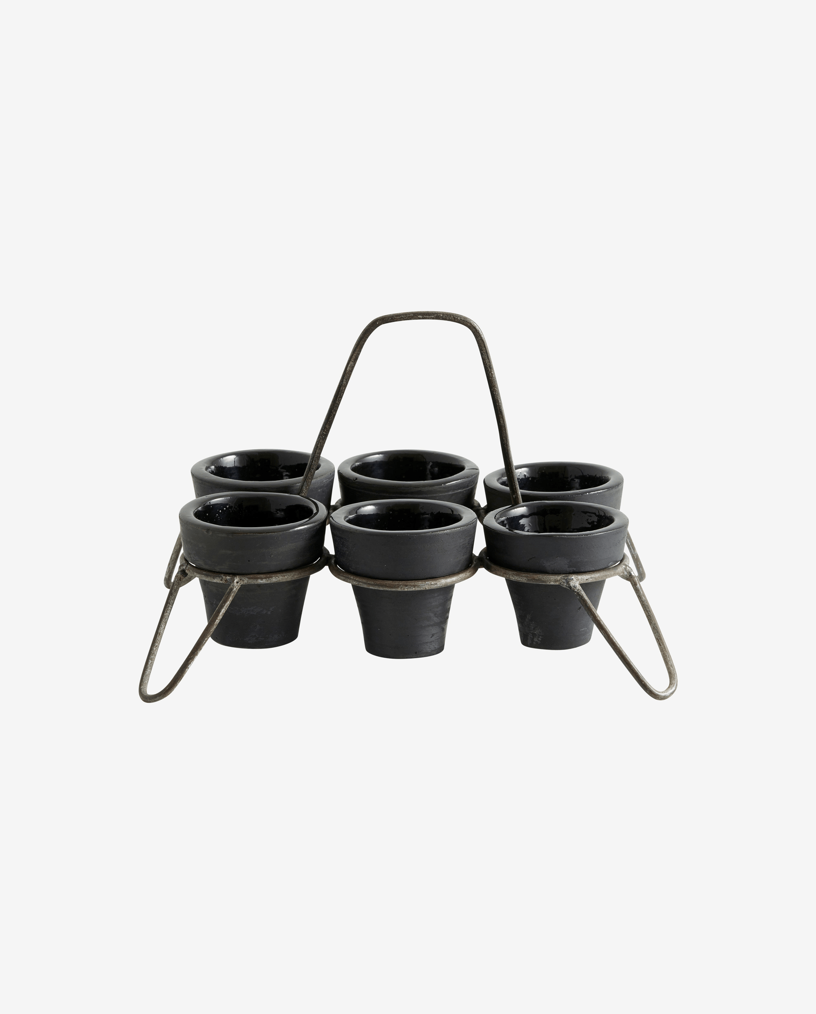 Tasses JUNIPER avec support, terracotta - noir